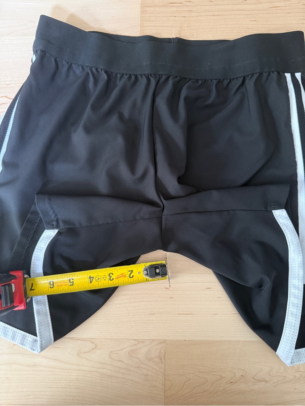 Adidas Women’s Black Athletic Shorts with White Stripes - Picture 8 of 8